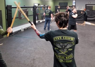 Stick fighting at Five Crow Martial Arts in Hampton, VA