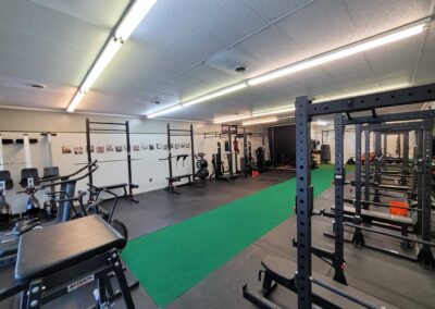 Gym weights, racks, and equipment